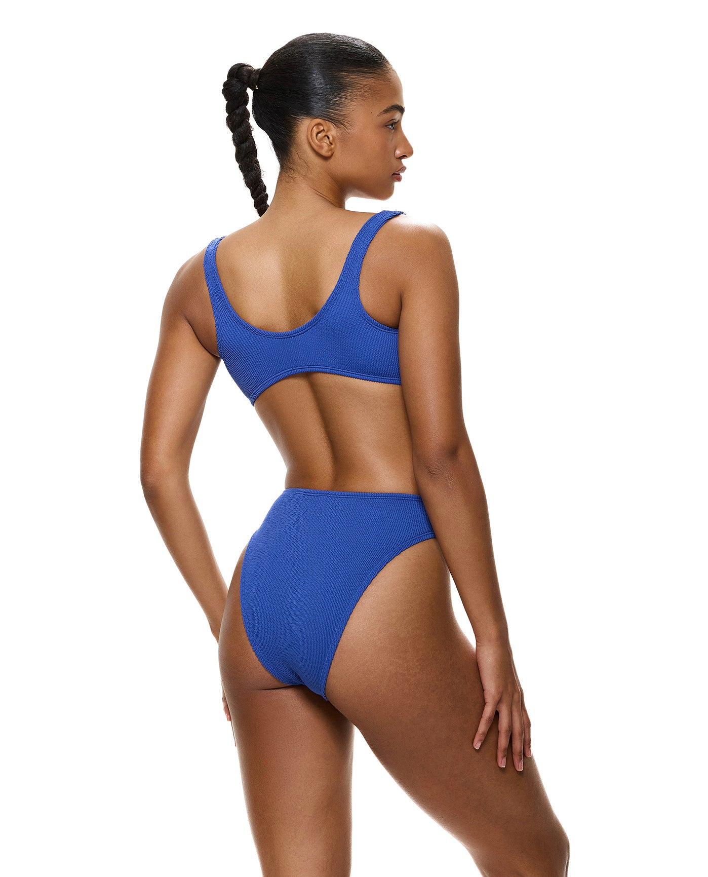 Tubular Square Neck Bikini Top-Royal