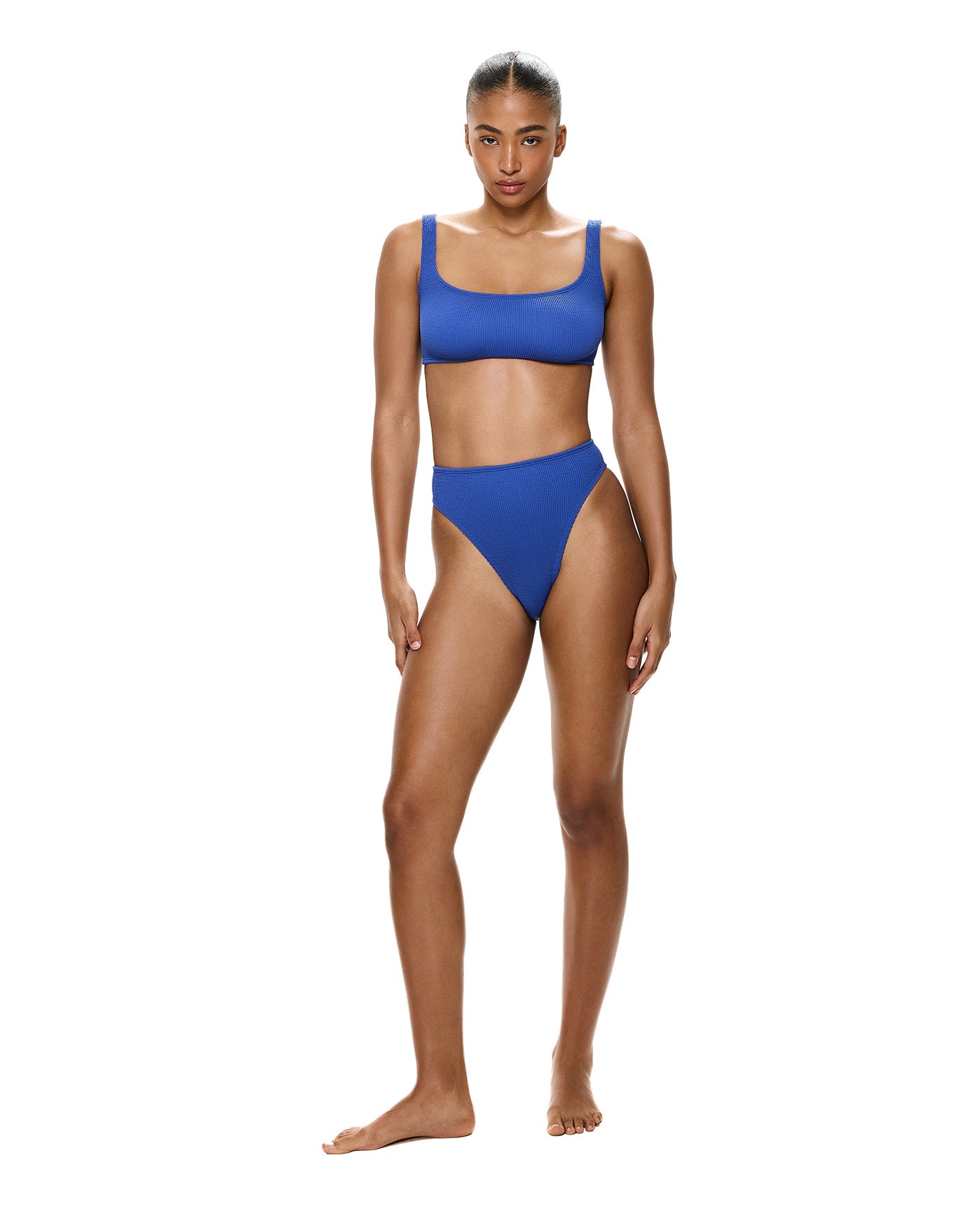 Tubular Square Neck Bikini Top-Royal