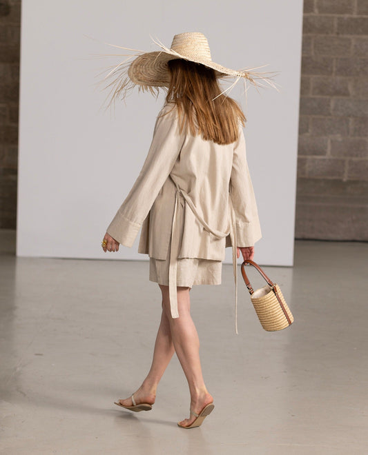 Back View Of Gottex Beach Life Kimono Cover Up | GOTTEX BEACH LIFE NATURAL