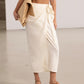 Front View Of Gottex Beach Life Wrap Midi Cover Up Skirt | GOTTEX BEACH LIFE CREAM