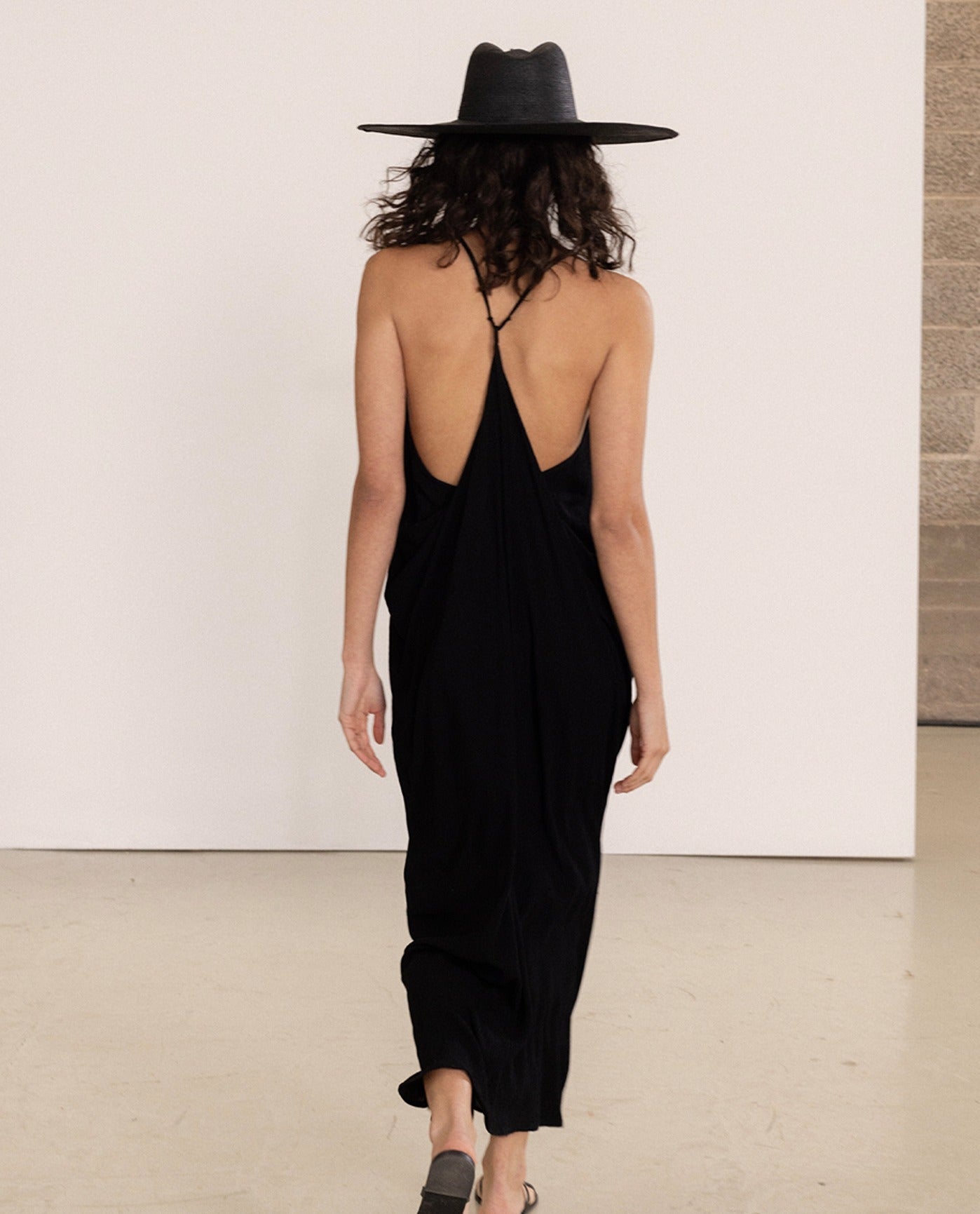 Back View Of Gottex Beach Life Maxi Cover Up Dress | GOTTEX BEACH LIFE BLACK