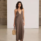 Front View Of Gottex Beach Life Maxi Cover Up Dress | GOTTEX BEACH LIFE KHAKI
