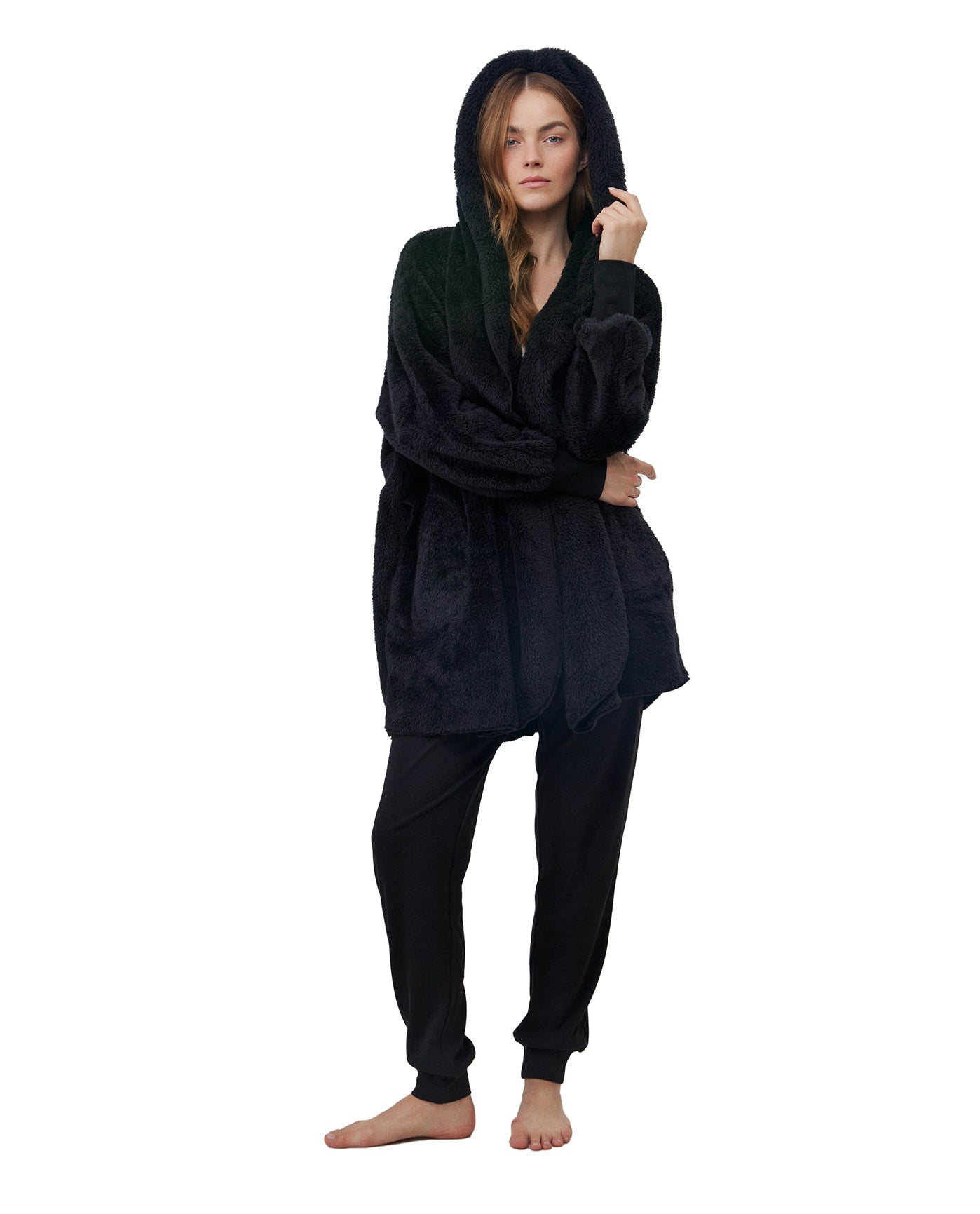 The Cloud Fleece Hoodie -Black Gottex Beach Life