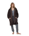 The Cloud Fleece Cardigan -Chocolate