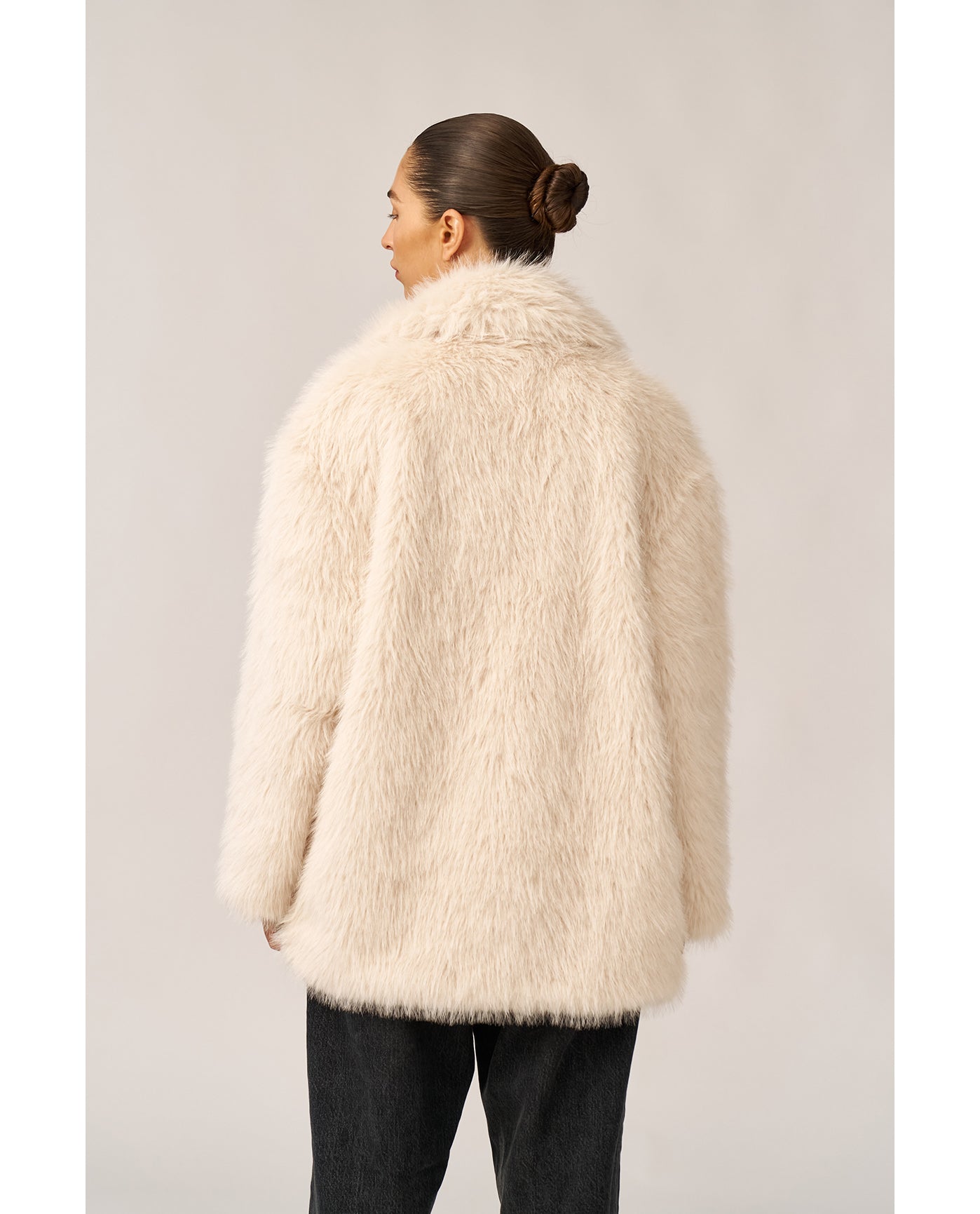 The Luxe Faux Fur Coat-Ivory