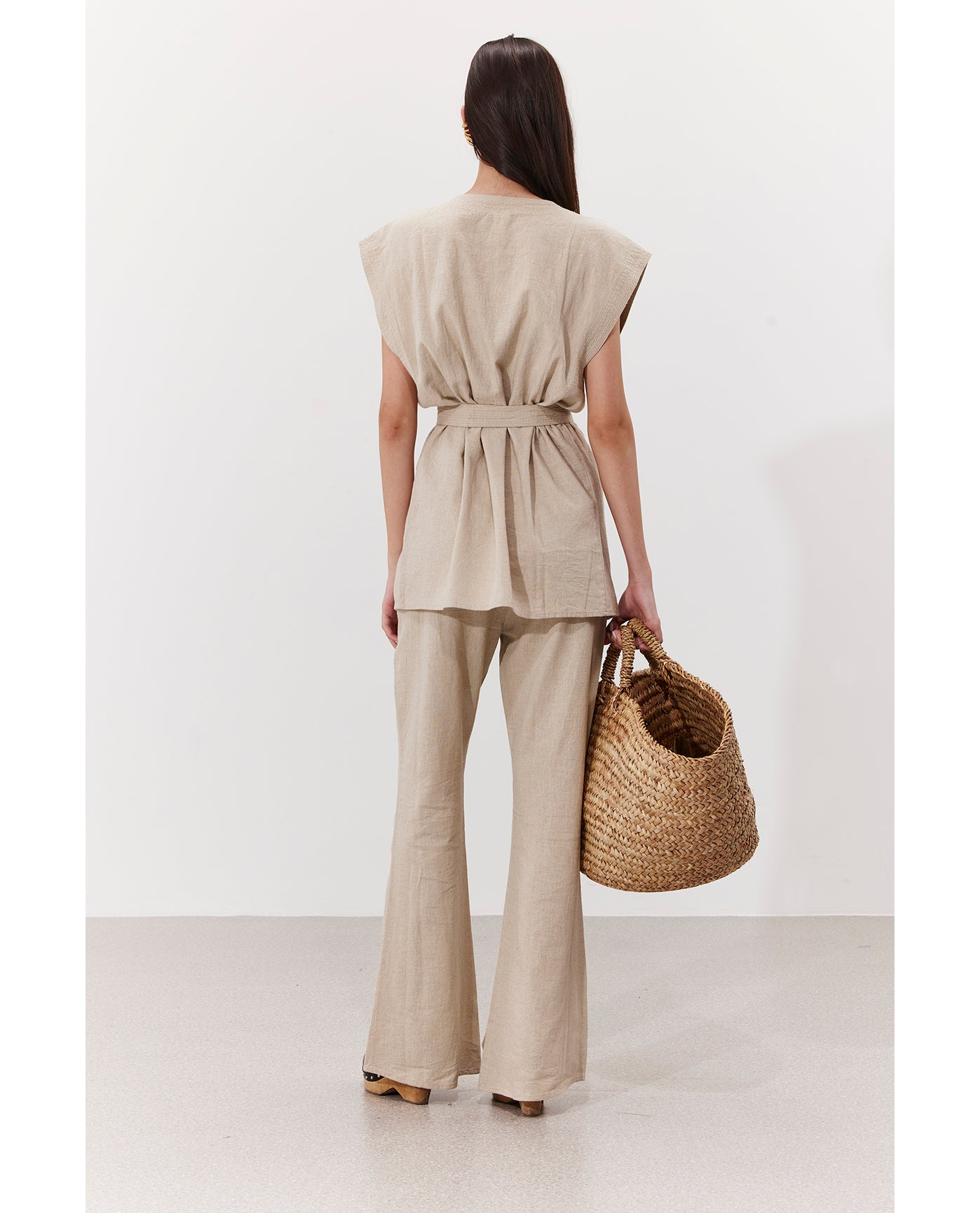 Terra Sleeveless Vest Cover-Up | Natural