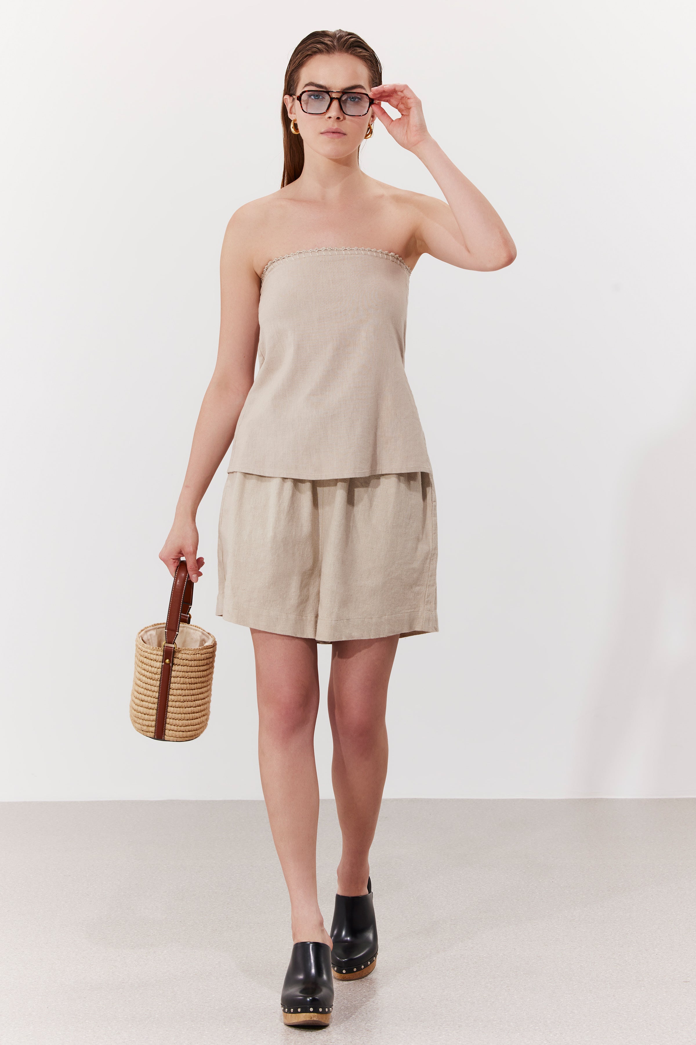 Bali Escape Bandeau Top Cover-Up-Natural