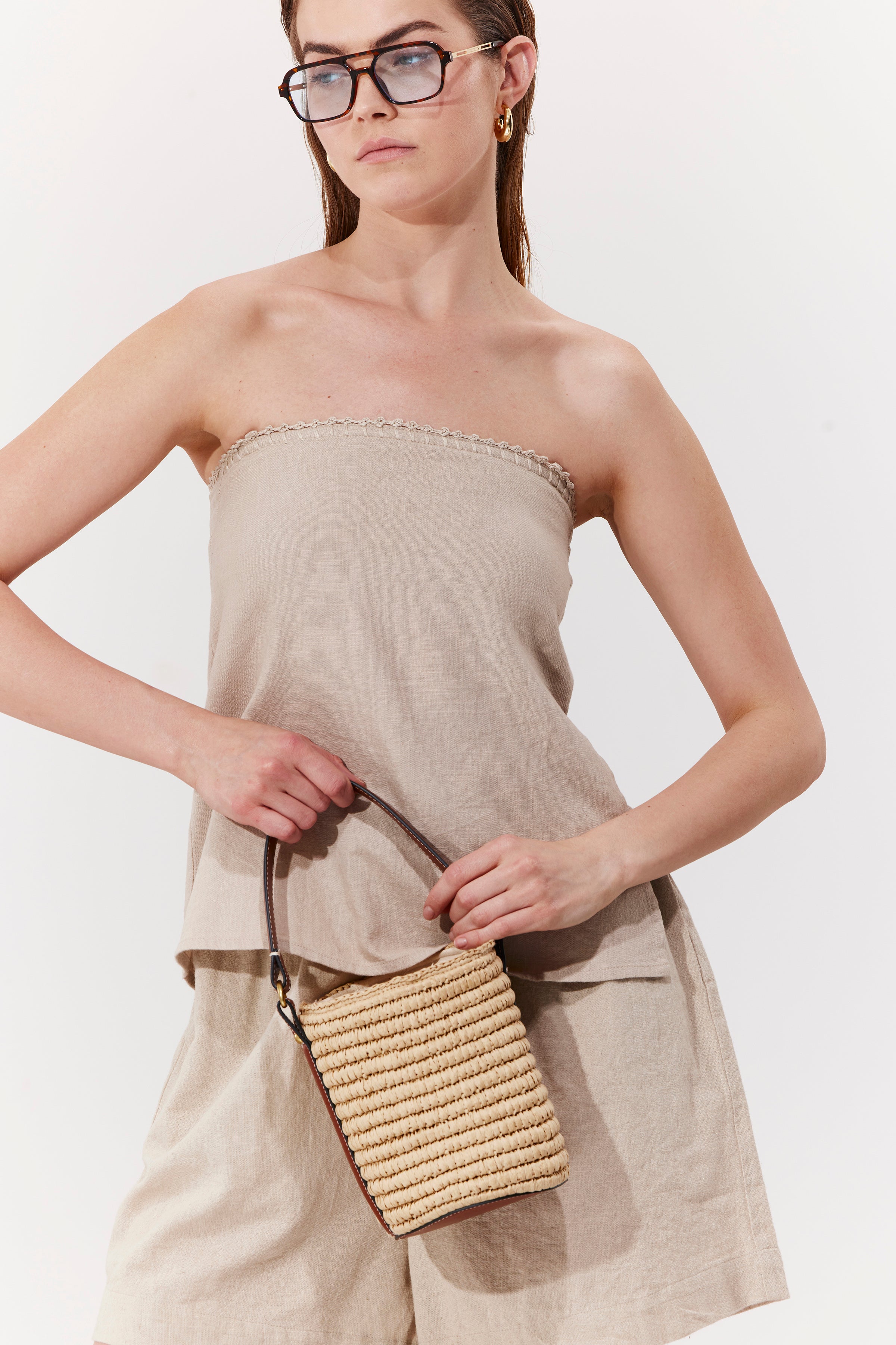 Bali Escape Bandeau Top Cover-Up-Natural