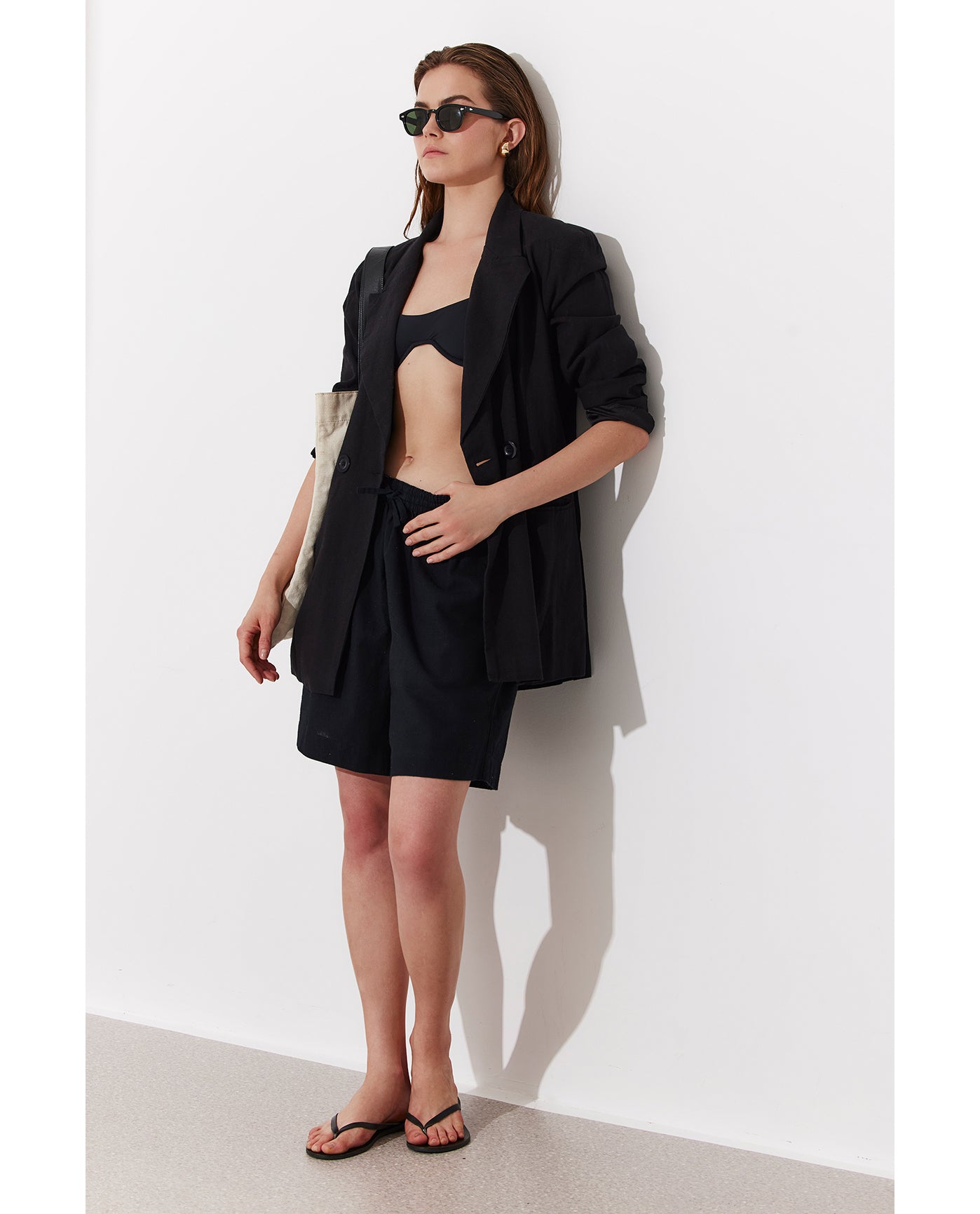Terra Bermuda Short Cover-Up  | Black