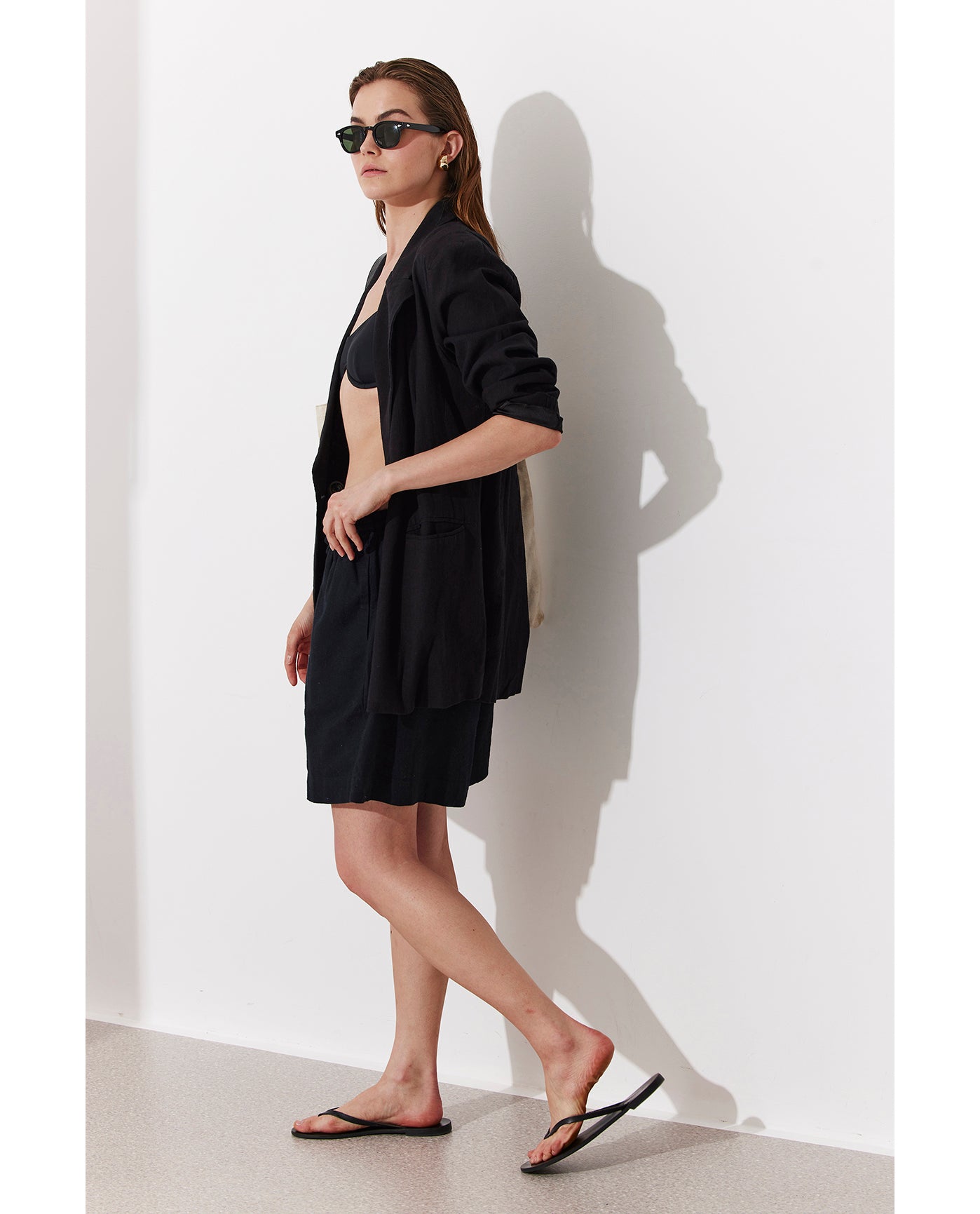 Terra Bermuda Short Cover-Up  | Black