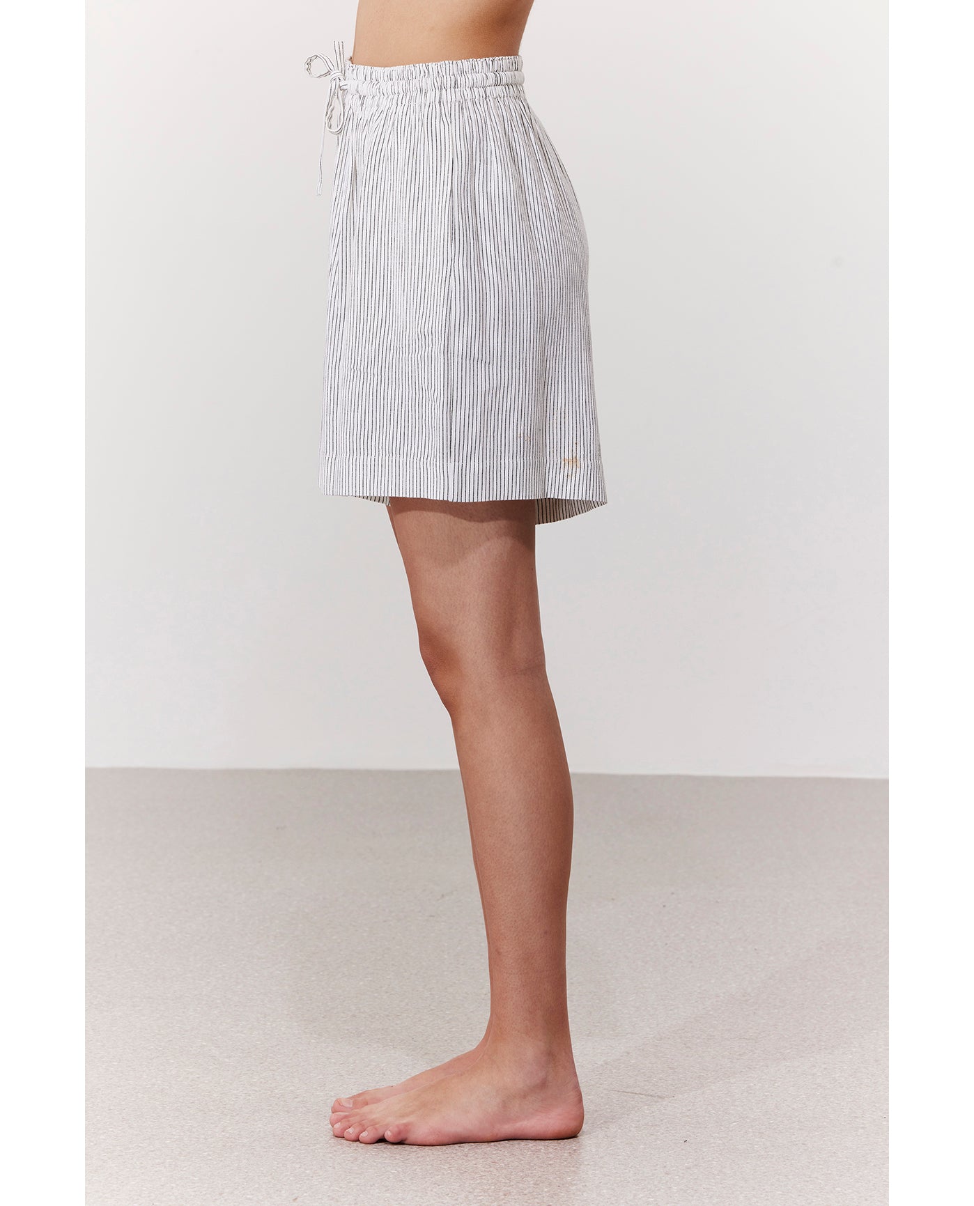 Saltstripe Bermuda Short Cover-Up | Saltstripe-black-cream