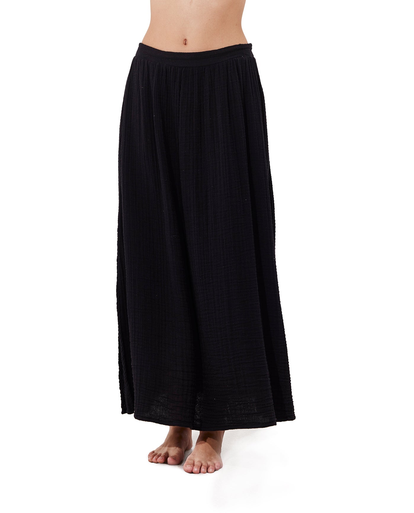 Cloudshore Midi Skirt Cover-Up  | Black
