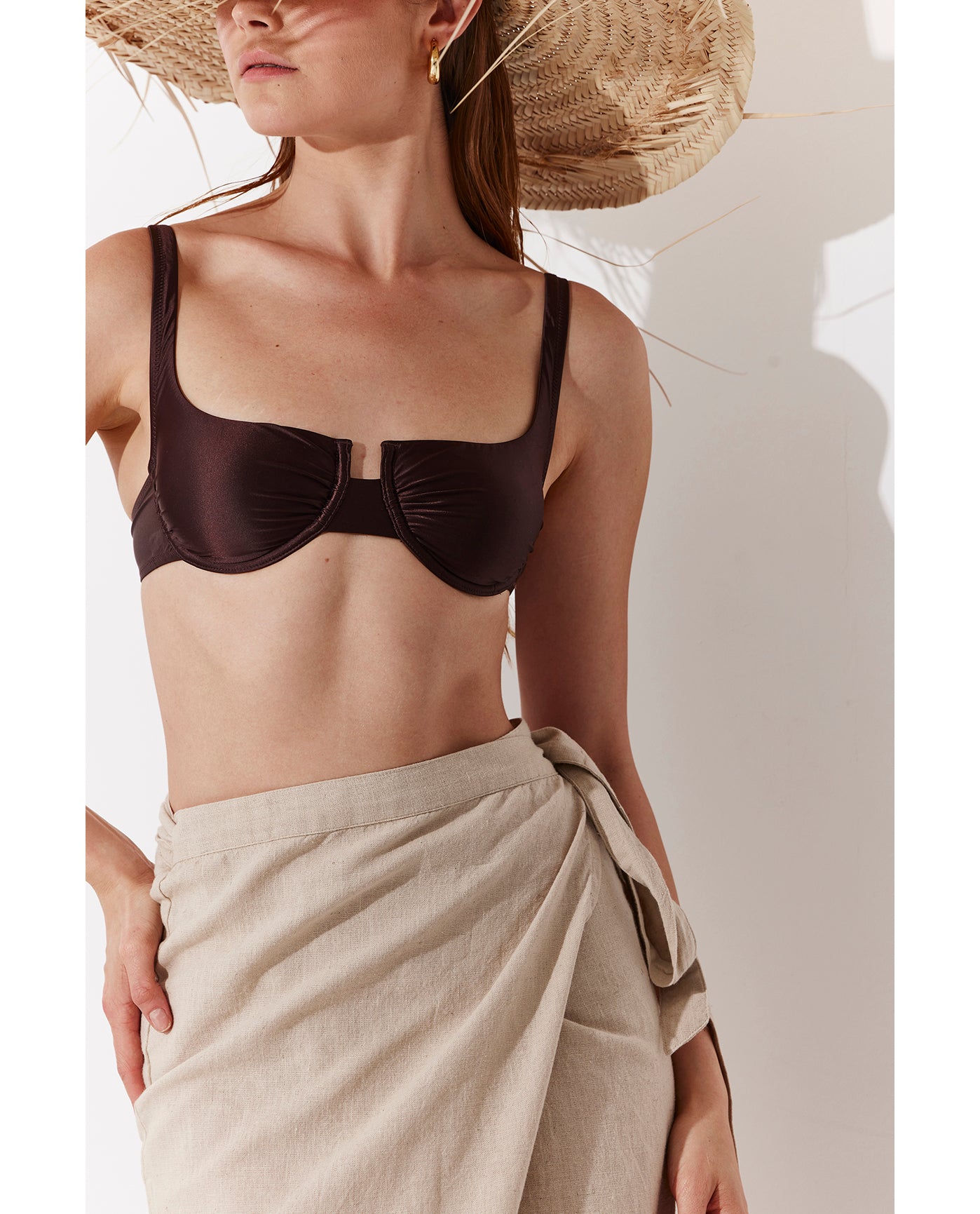 Terra Sarong Style Wrap Skirt Cover-Up | Natural