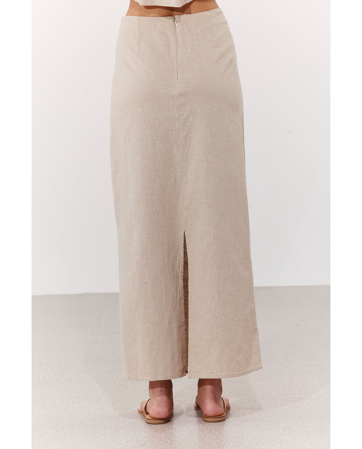 Bali Escape Maxi Skirt Cover-Up-Natural