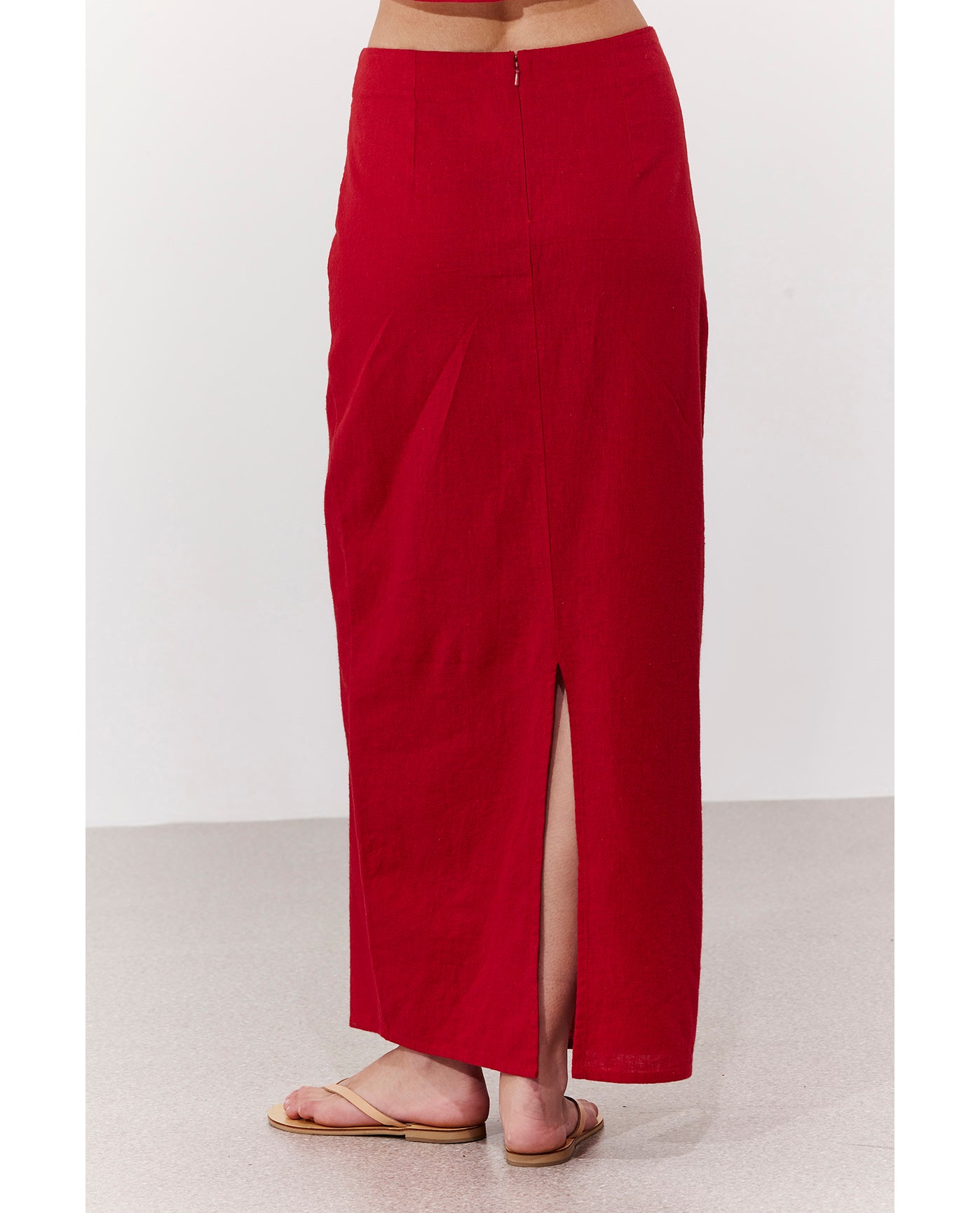 Bali Escape Maxi Skirt Cover-Up-Red