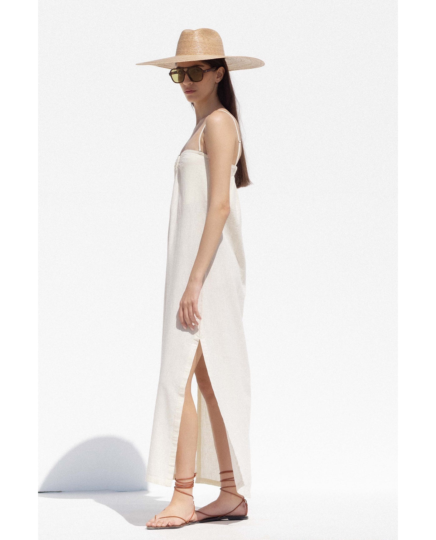 Terra Bandeau U Wire Midi Dress Cover-Up | Cream