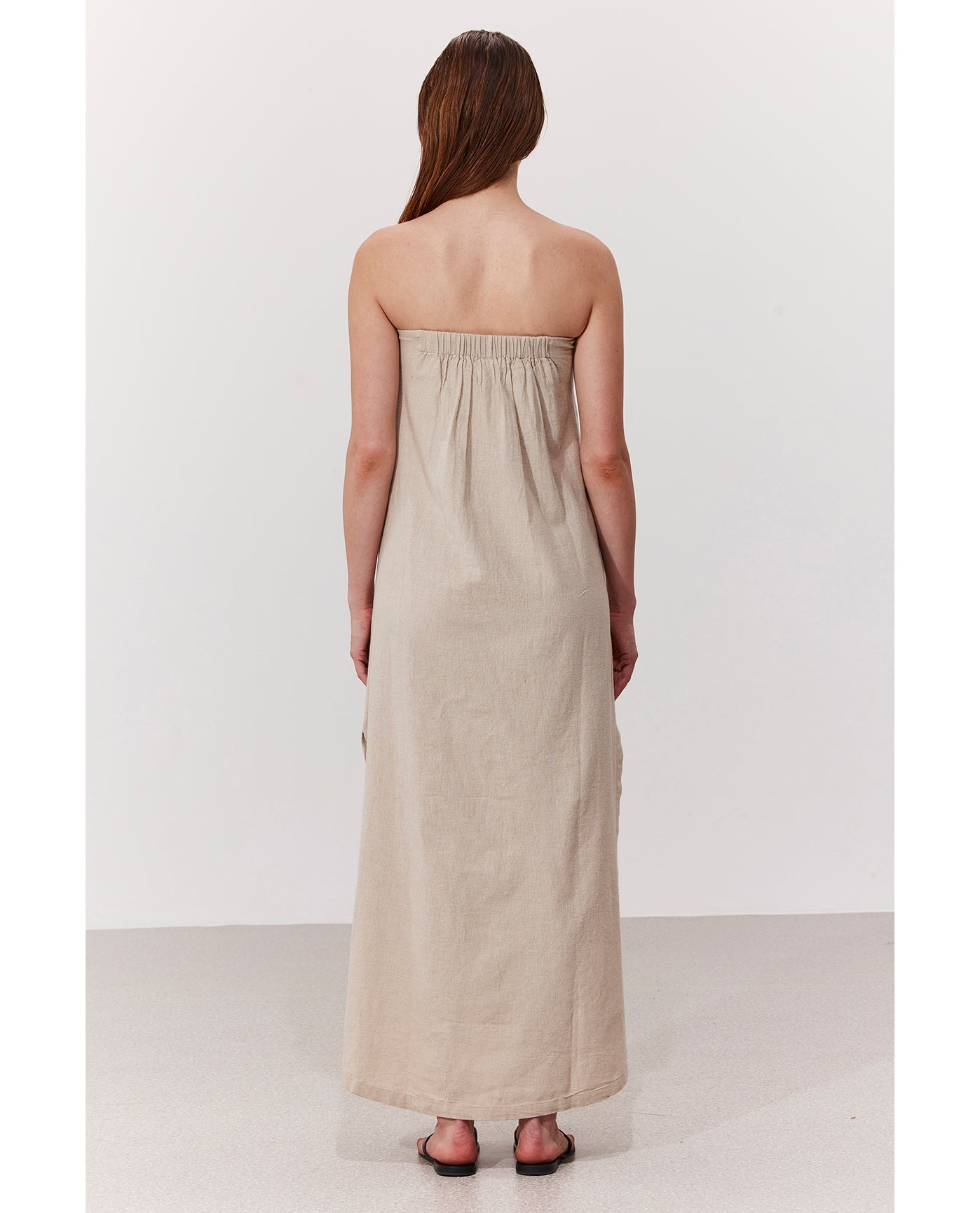 Terra Bandeau U Wire Midi Dress Cover-Up | Natural