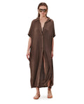 Solena Crêpe Oversized Shirt Dress Cover-Up