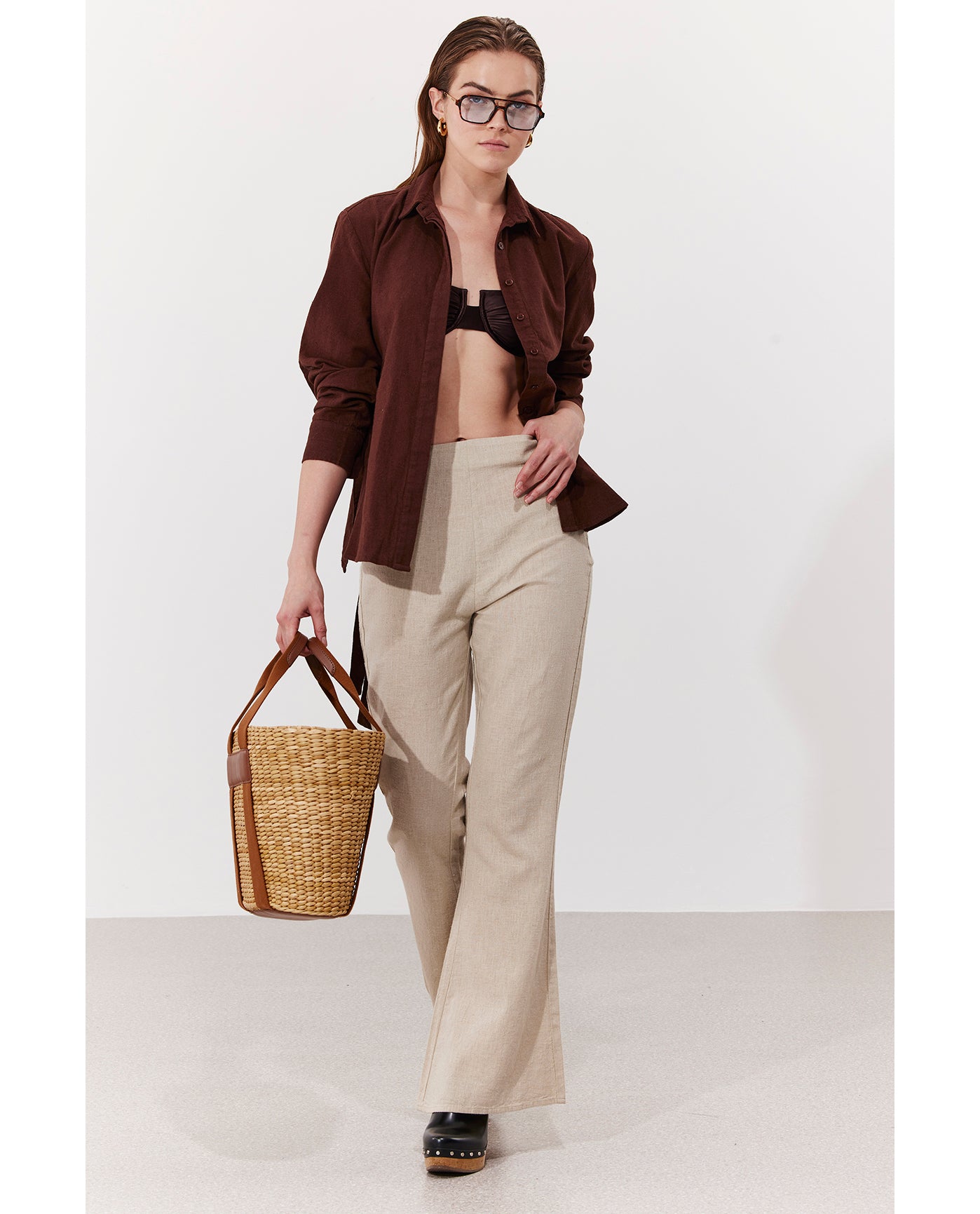 Terra High Waist Beach Pant Cover-Up | Natural