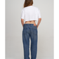 Back View Of Beach Life Airport Cropped Cotton Graphic T-Shirt | white