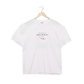 Front View Of Beach Life Airport Cotton Graphic T-Shirt | black - white