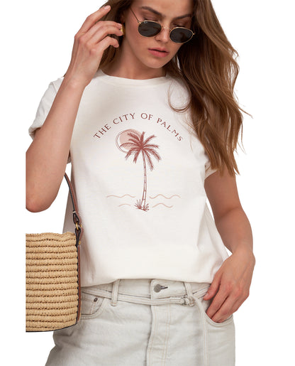 Beach Life Airport Cotton Graphic T-Shirt