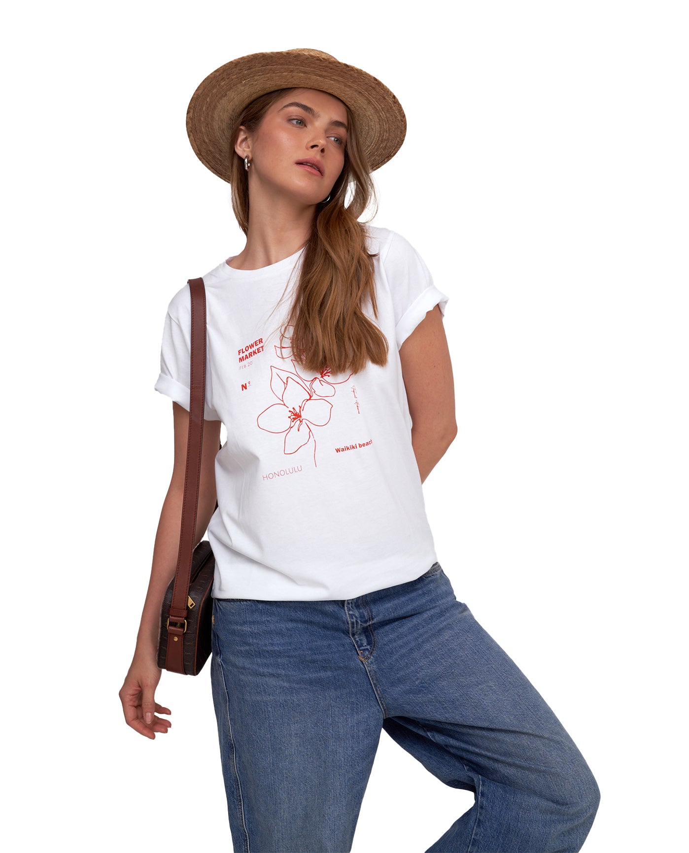 Beach Life Airport Cotton Graphic T-Shirt
