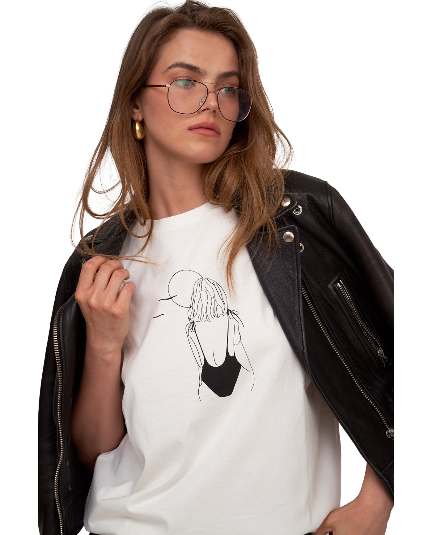 Beach Life Airport Cotton Graphic T-Shirt