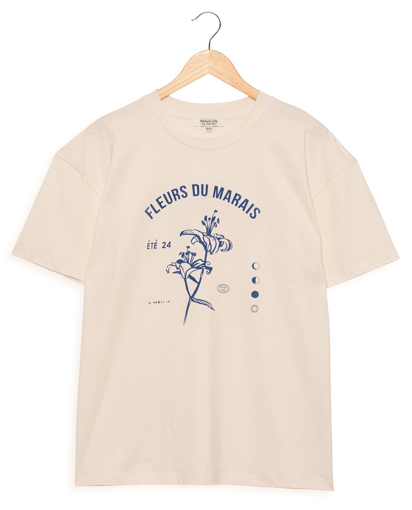 Oversized Short Sleeve Graphic Tee-Navy/off white