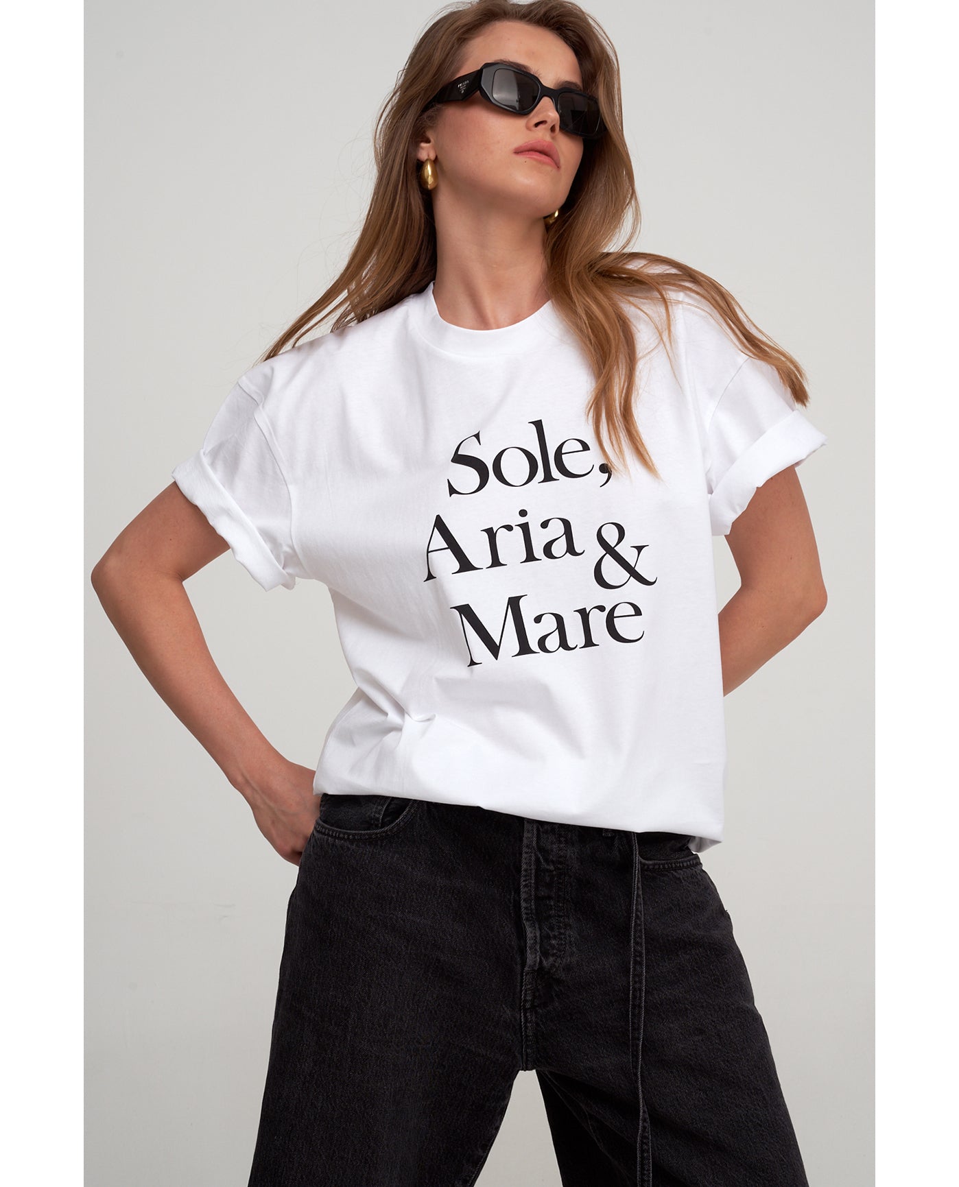 Oversized Short Sleeve Graphic Tee-Blk/wh