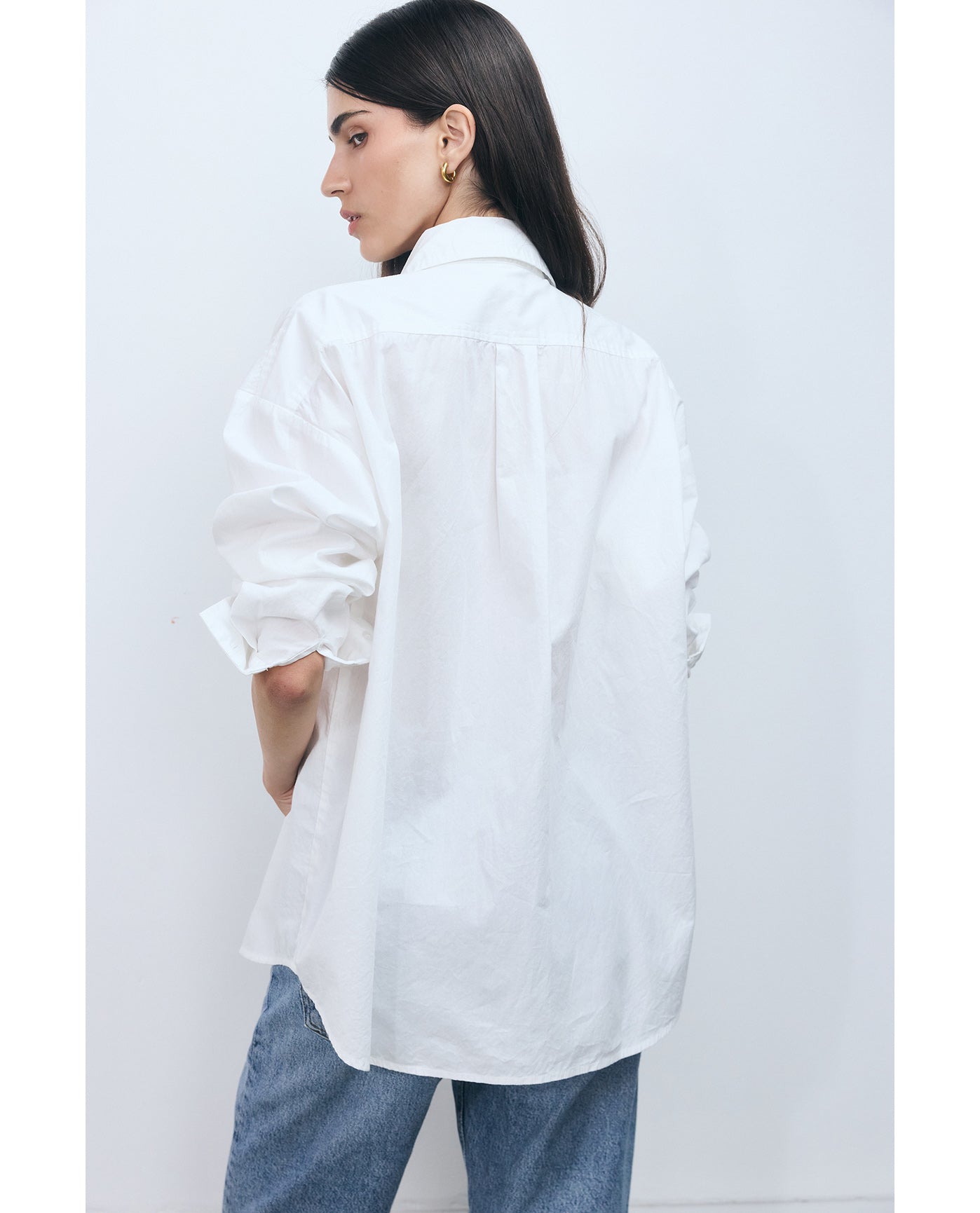 Resort Frank Button Down Shirt Cover-Up-White