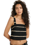 Resort Ray Square Neck Crop Top Cover-Up-Black-Sand