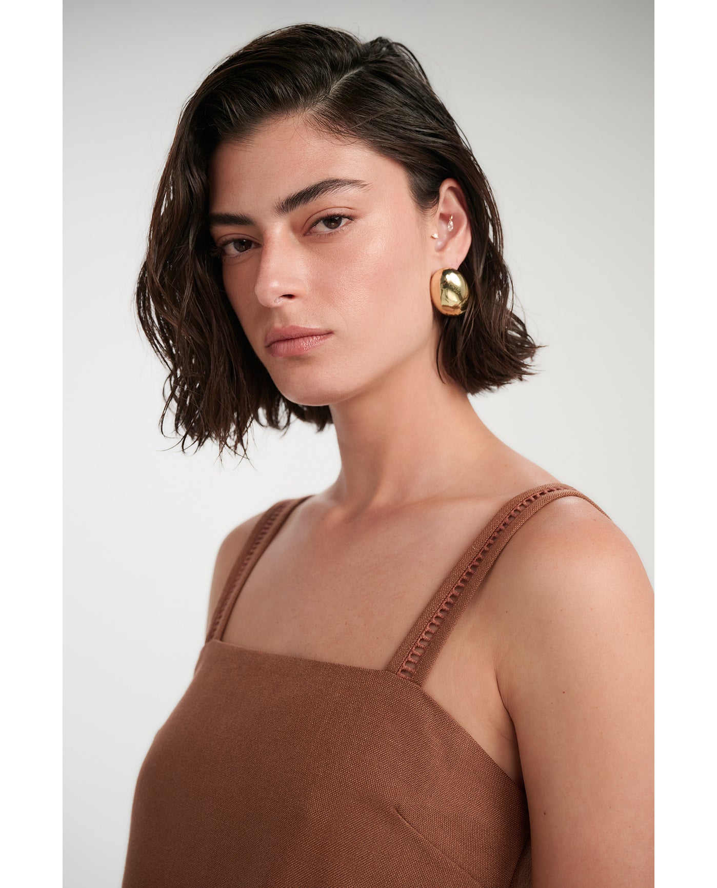Gottex Beach LifeResort Embroidered Crop Top Cover-Up-BrownCover Ups