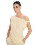 Resort One Shoulder Twist Top Cover-Up-Light-Yellow