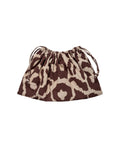 Resort Large Drawstring Beach Bag-Cream-Brown