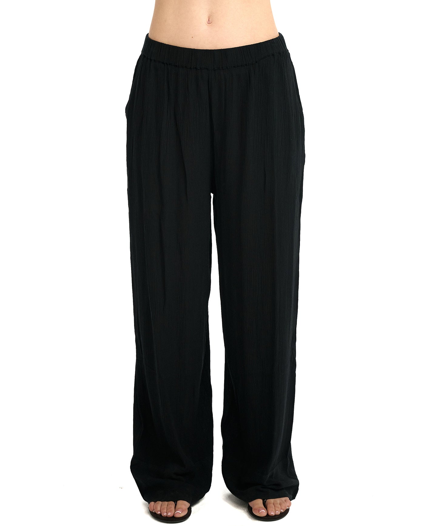 Resort Beach Pants Cover-Up-Black