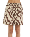 Resort Geo Drift Bermuda Short Cover-Up-Cream-Brown