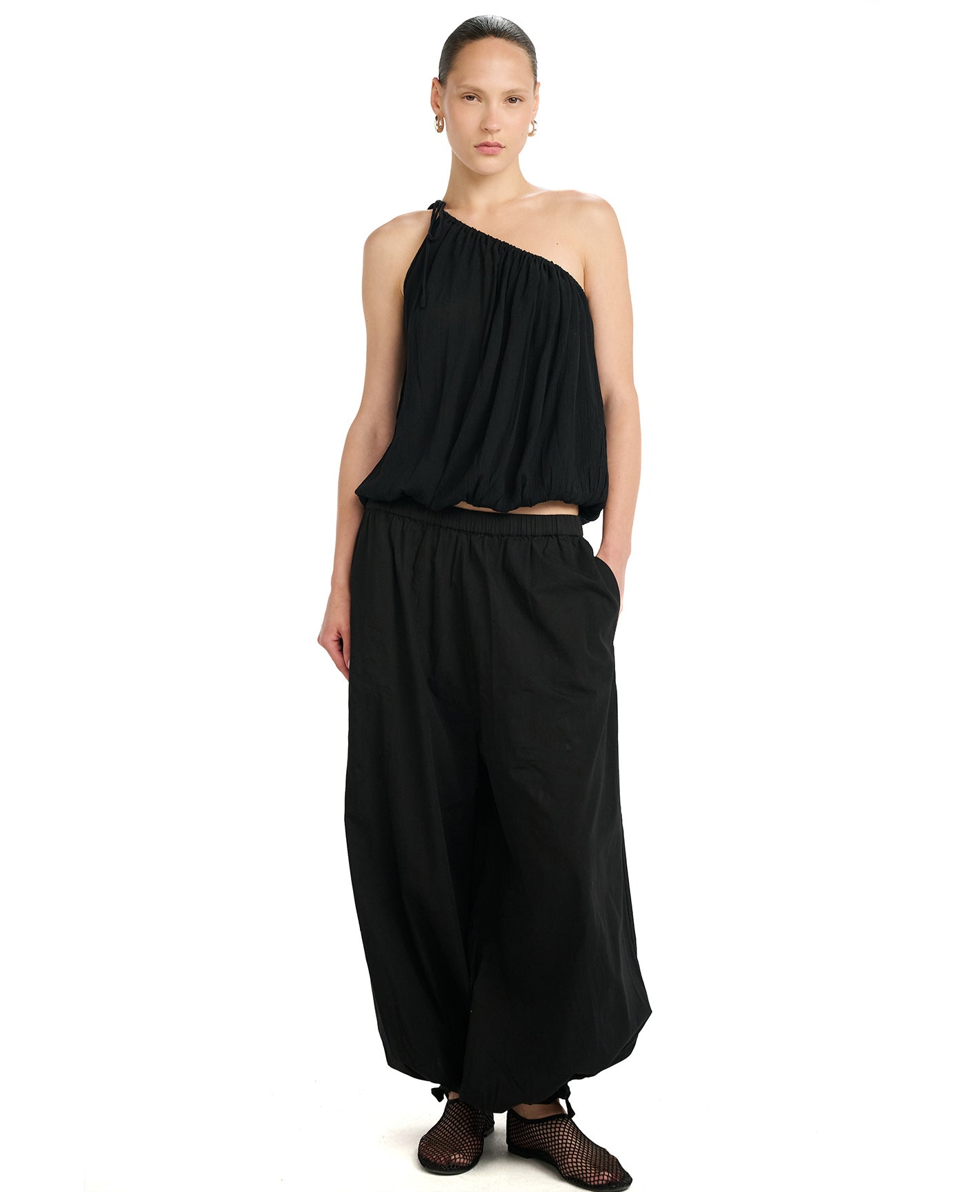 Resort Frank Balloon Pants-Black