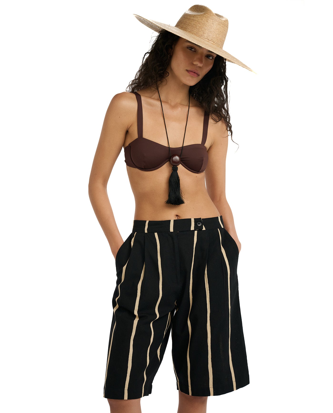 Resort Ray Bermuda Short Cover-Up-Black-Sand