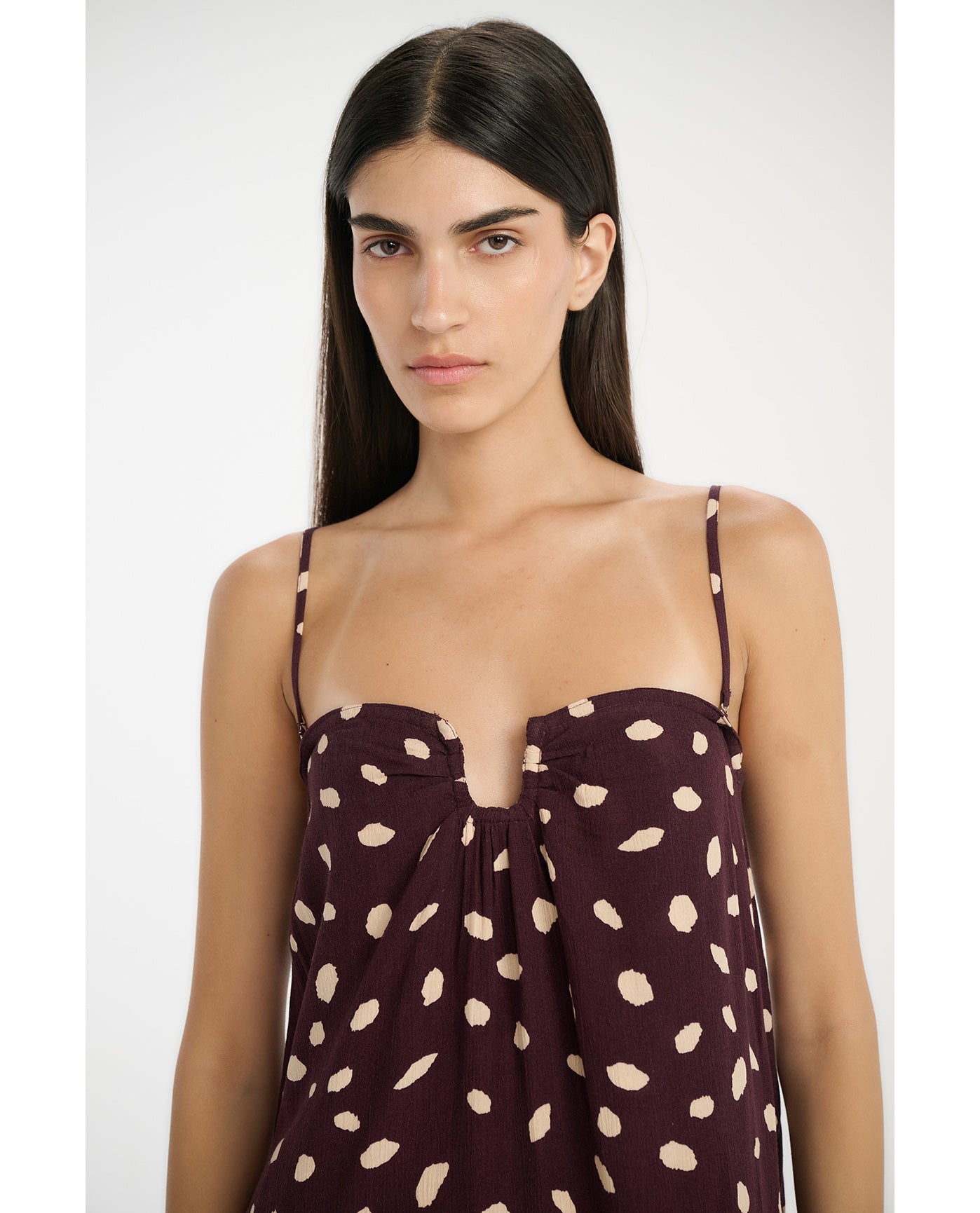 Resort Pebble U Wire Maxi Dress Cover-Up-Brown