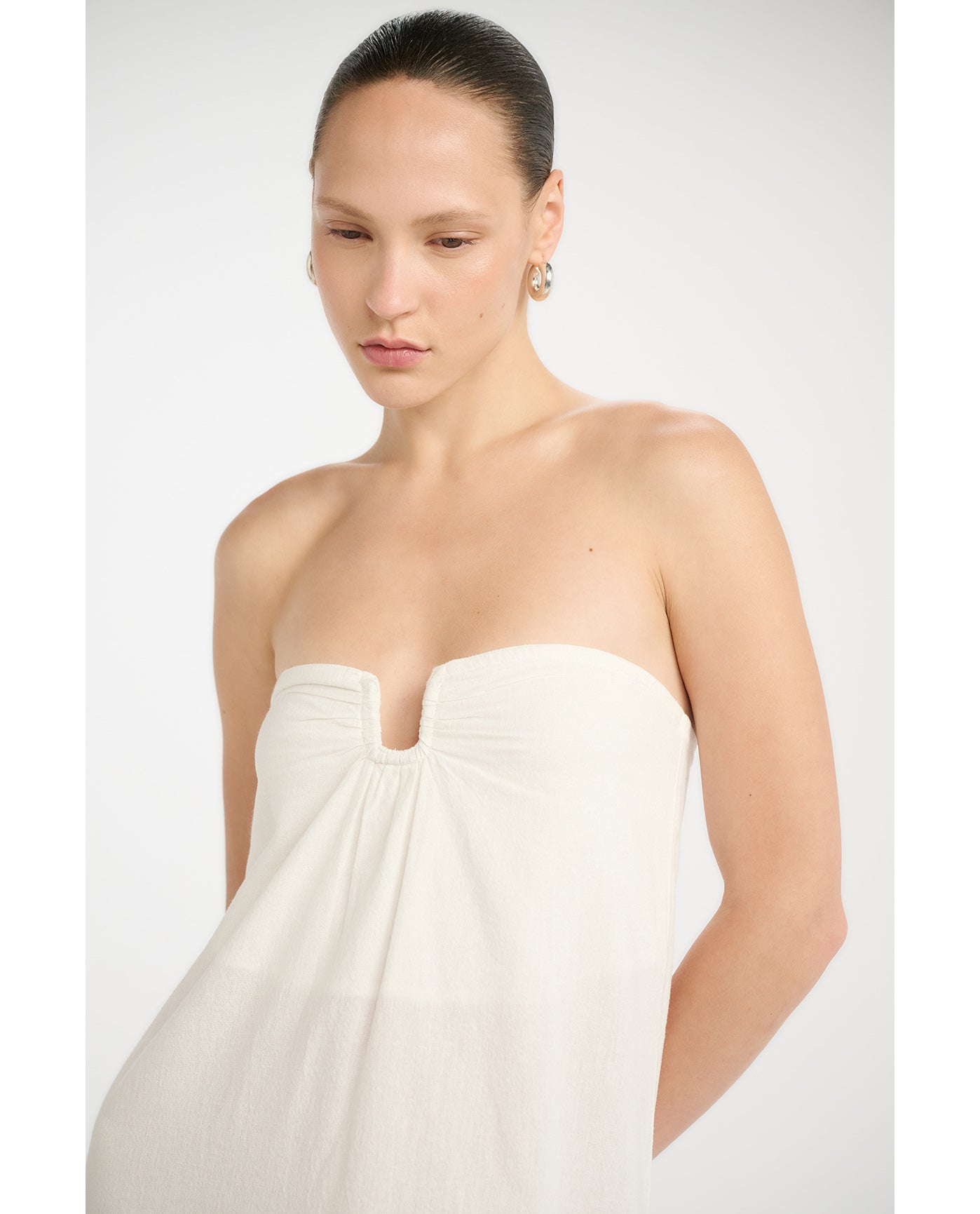 Resort Coastal U Wire Maxi Dress Cover-Up-White