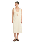 Resort Coastal V-Neck Maxi Dress Cover-Up-Natural
