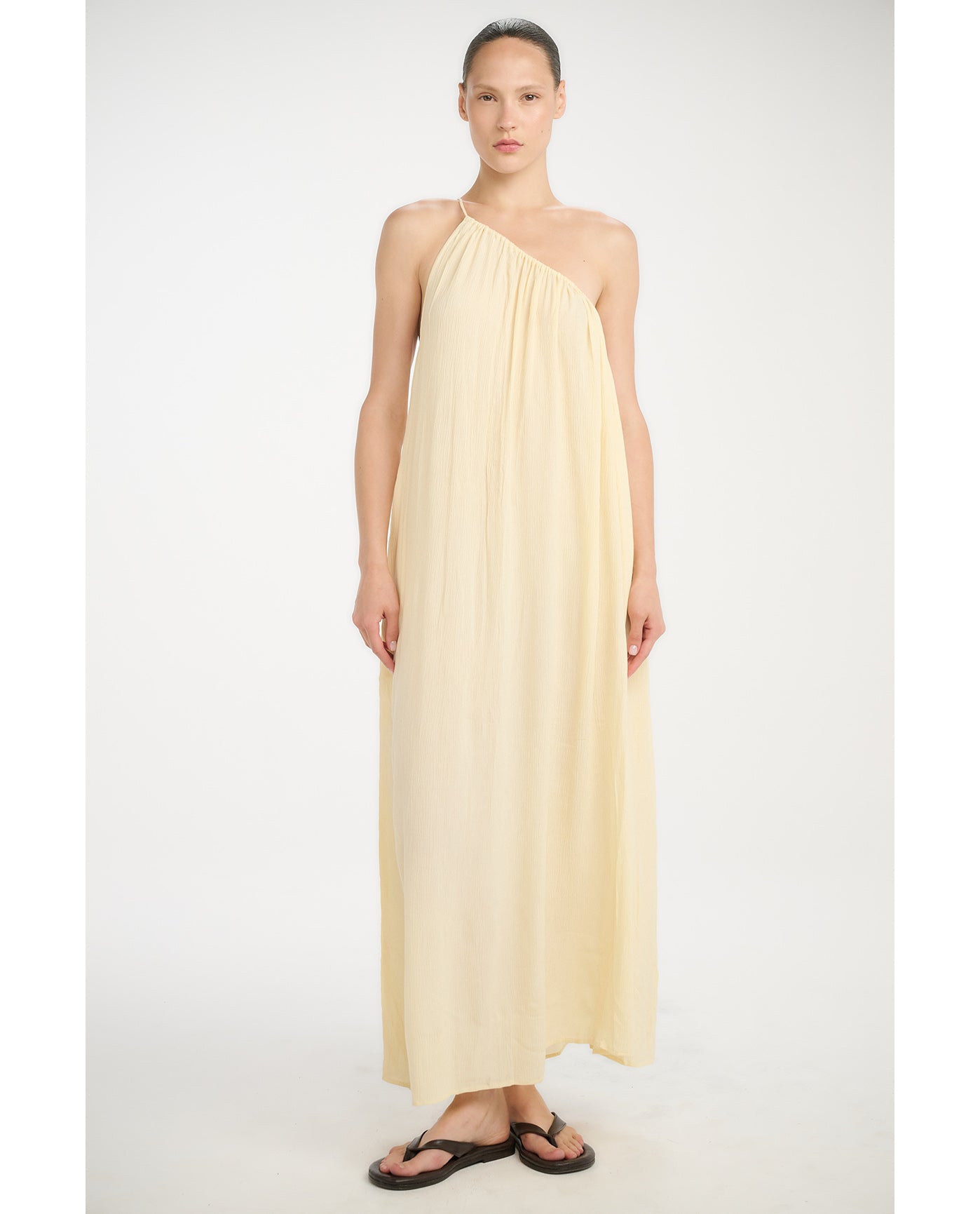 Gottex Beach LifeResort One Shoulder Maxi Dress Cover-Up-Light YellowCover Ups