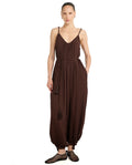 Resort Balloon Pant Jumpsuit Cover-Up-Brown