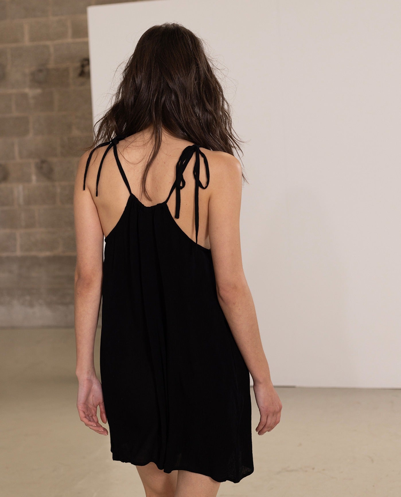 Back View Of Gottex Beach Life Short Cover Up Jumpsuit | Black