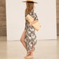 Side View Of Gottex Beach Life Full Button Kaftan | GOTTEX BEACH LIFE LEAF