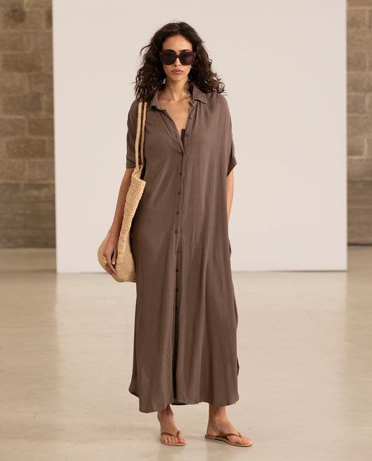 Gottex Beach Life Full Button Kaftan | Gottex Beach Life Khaki