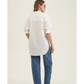 Back View Of Oversized Cotton Button-Down Shirt | White
