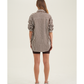 Back View Of Oversized Cotton Button-Down Shirt | dark-brown