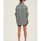 Back View Of Oversized Cotton Button-Down Shirt | dark-green